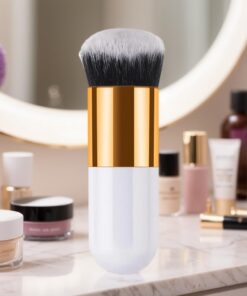Pinceau à fond de teint plat pour un mélange sans couture de poudre, blush et anti-cernes, poils synthétiques doux, outil de maquillage pour contour du visage, pinceaux de maquillage