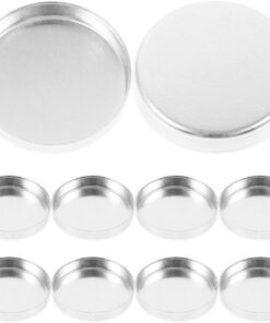 STOBAZA 30 Pièces Palette de Fard à Paupières Vide en Aluminium Argenté, Légère et Adaptée Maquillage des Femmes et Adolescentes, Contenant 30 Godets Ronds pour Création DIY