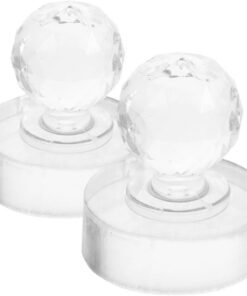 Healvian Lot de 2 tampons ronds en cristal pour fard à paupières et poudre - Accessoires de maquillage précis pour surface lisse et emballage compact