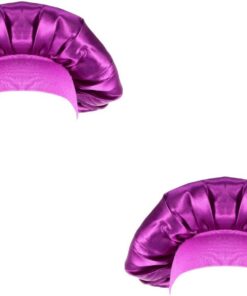 Angoily 2pièces Bonnet De Nuit Femme Avec Bande Élastique Chapeau De Sommeil Élastique Pour Cheveux Et Confort Pour Chemothérapie Et Soins Capillaires