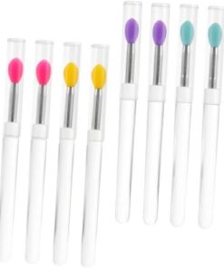 Healeved 16pièces Applicateurs De Silicone Avec Couvercle Outils De Maquillage Accessoires Pour Et Gloss
