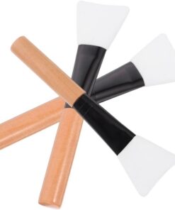 VICASKY 3pièces Pinceaux De Maquillage De Applicateurs Pour Masque Facial Outils De Soin Peau Brosse Douce Et Ergonomique Couleur Naturel Portable Et Facile à Nettoyer