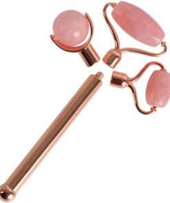 VICASKY Rouleau de Massage Facial Jade 3 Têtes, Multifonction pour Visage et Yeux, Outil de Soin Beauté Maison et Voyage, Accessoire Massage Visage Pratique et Naturel