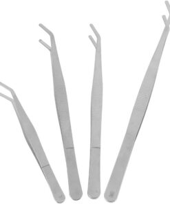 jojofuny Lot de 4 Pinces à Épiler en Acier Inoxydable Argentées, Outils Polyvalents et Pratiques pour Jardinage et Exploration Nature