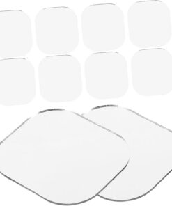 Lot de 10 Feuilles Miroir Rectangulaires en Verre pour Maquillage DIY | Blanc, Haute Clarté et Format Léger, Usage Maison, Accessoires Loisirs Créatifs