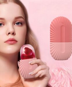 Rouleau à glace réutilisable pour le visage et les yeux, outil de soins de la peau pour soulager les poches du visage et des yeux, rose