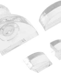 Healvian 4 Pièces Outil Tampon pour Fard à Paupières Rond en Cristal Compact, Outil de Réparation Polyvalent pour Poudre Cosmétique, pour Voyages et Urgences Quotidiennes
