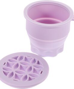 Healvian Bol de Nettoyage Silicone pour Pinceaux de Maquillage et Support de Séchage Pratique pour Accessoires Cosmétiques