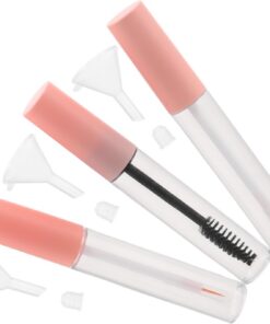 Healvian Tubes Cosmétiques Rechargeables Ensemble Outil De Maquillage Bricolage Avec Un Tube De Bouteille De Mascara Vide Avec Des Entonnoirs Pour Femmes