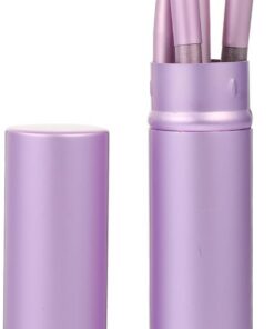 ULTECHNOVO 5 pièces Set de Pinceaux Yeux Poils de Cheval Doux Légers et Pratiques pour Maquillage Ombre à Paupières Kit Cosmétique Portable avec Manche Ergonomique Adapté Maquillage