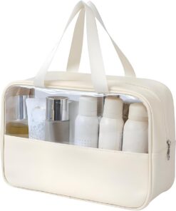 Sacs de clairs - Articles de Toilette Transparents Pouche de | pour les outils de beauté de la peau quotidiens serviettes | Imperméable avec fermeture à glissière, organisateur de stockage