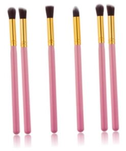 Housoutil 12pièces Set De Pinceaux De Maquillage Pour Yeux Brosse De Pinceau à Fard Outils Cosmétiques Rose or Ensemble De Pinceaux Pour Maquillage Yeux Et