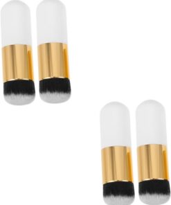 Healeved 4pièces Pinceau De Maquillage Pour Fond De Teint De Brosse Haute Pour Estomper Outil Pour Blush Et Accessoire Multifonctionnel Pour Visage