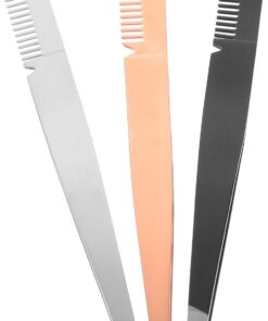 OUNONA Pince à Épiler 3 Pièces pour Sourcils Peigne en Acier Inoxydable Plusieurs styles Outil Créatif de Maquillage Design Ergonomique Couleur Aléatoire Plusieurs styles pour Femmes