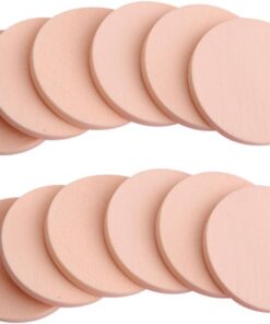 Healeved 24pièces Éponges De Maquillage Rondes Outils Pour Fond De Teint Et Utilisation Humide Et Sèche Sachet