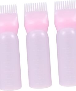 Gatuida Lot De 3 Bouteilles Applicatrices De Nettoyage à Sec 150 Ml Graduation Rose Pour Coloration Capillaire, Soin Du Cuir Chevelu Et Application Précision à Domicile