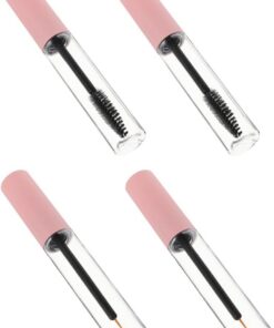 HEMOTON Tubes de Mascara Vides Réutilisables 10ml en PET 4pcs avec Embouts Liner pour Maquillage DIY Contenants pour Ombre à Paupières Usage Quotidien Couleur Aléatoire