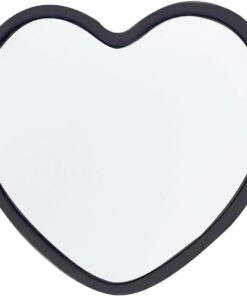 Miroir Portable Outil de Coiffe en Forme de Cœur | Miroir Portable Léger Pour Femmes Filles Ados Sac à Main Salle de Bain Chambre Coiffeuse Coiffure Toilette