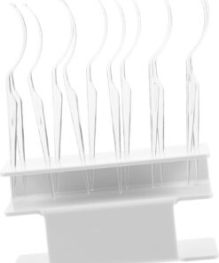 VICASKY Présentoir Multifonction pour Faux Cils avec Support Blanc et Bâtons Transparents Outil Applicateur pour Salon de Beauté et Usage Professionnel Rangement Organisé et Essai Pratique