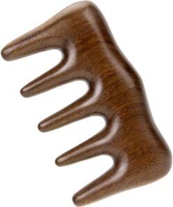 VALICLUD Peigne De Massage Pour Chevelu Dents Larges Bois Outil De Soins Capillaires Professionnel Portable Pour Cheveux Lisses Et Bouclés