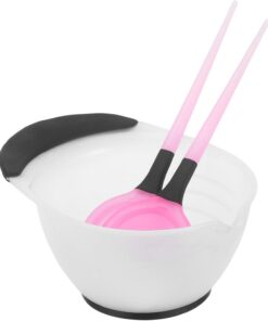 Healvian Set Professionnel de Pinceau de Coloration Capillaire et Bol à en Abs Blanc pour Application Uniforme et Facile des Soins Capillaires Couleur Aléatoire Plusieurs styles