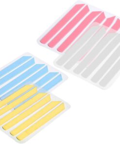 Healvian 4 Feuilles Coussinets Rehaussement Cils Silicone Réutilisables Jaune Rose Bleu Blanc Pads pour Perm et Lifting des Cils Accessoires pour Extension et Beauté des
