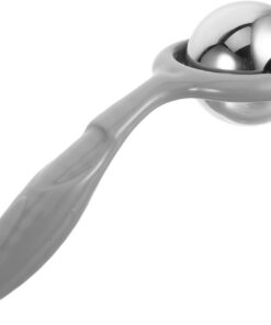 Healvian Outil de Massage Facial en Acier Poignée, Rouleau Visage, Usage Sûr, pour Massage du Visage Yeux | Sécurisé à L’usage, Massage du Visage, Finition Métallique, Format Manuel