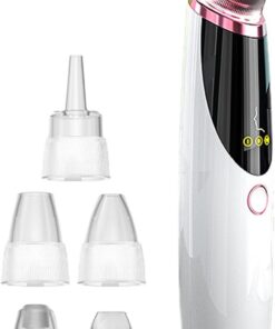 Nettoyeur de pores pour le visage, appareil d' électrique pour | le visage, outil d'extraction de nettoyage en profondeur avec 5 têtes, accessoire de soins de la peau, nettoyeur de boutons