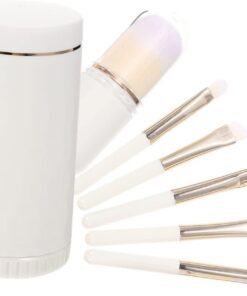 Healeved Pinceaux Maquillage pour Femmes et Filles Kit de Voyage avec Pinceaux à Lèvres et Paupières Outils Cosmétiques Légers et Portables