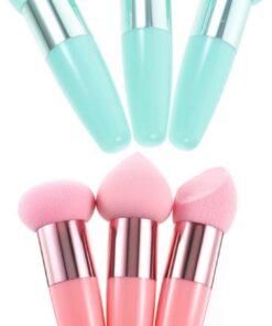 ULTECHNOVO 6 pièces Lot de Stylos Maquillage Éponges Souples Outils Cosmétiques Portables pour Teint et Yeux Utilisation Humide et Sèche Accessoires Maquillage Pratiques et Confortables