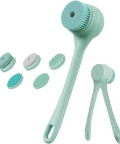Electric Body Brush, Usb Charging Scrubber, Long Handle Body Brush | Electric Back Scrubber, Usb Charging Electric Body Brush Long Handle Body Scrubber with Battery-Powered Features for Personal