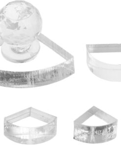 Healeved 4 Pièces Outil de Fard à Paupières Rond en Cristal pour Réparation Cosmétique, Protège la Couleur Texture, pour Urgences Quotidiennes et Voyages