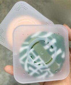 Lot de 3 boîtes de rangement transparentes respirantes et résistantes à l'humidité pour éponges et outils de beauté