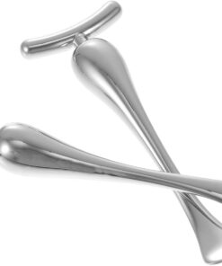 VALICLUD 2 Pièces Outils de Massage pour Yeux de Zinc Bâtons de Crème Beauté pour Soin Âge et Rides