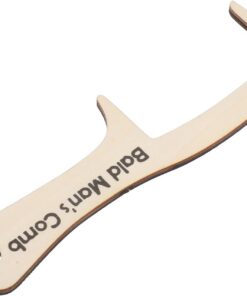 Healeved Peigne Géant en Bois Naturel à Dents Larges Accessoire Coiffure Amusant pour Homme Chauve Double Fonction Démêlage et Massage Cuir Chevelu Soin Capillaire Confortable Bureau