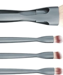 Kit De Pinceaux De Poils Doux et Manche Ergonomique Magnétique | Pinceaux Poudre et de Teint pour Poudre Visage, Fard à Paupières et Estompage, Idéal Débutantes, Filles et Cadeau