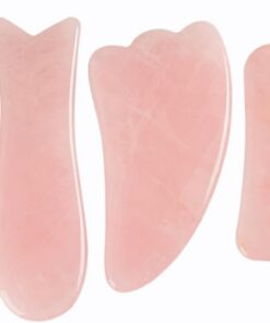 ULTECHNOVO Planche de Massage Visage Hydratante et Nourrissante en Cristal Composite Rose S Shape Outil Gua Sha Visage pour Femmes pour Soins Spa