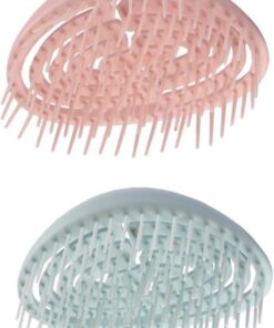 Healeved Peigne de Coiffure Massage 2 Pièces Poils Confortables en Abs pour Cuir Chevelu et Cheveux, Élimine Sébum Durci et Saleté, pour Soins Capillaires à Domicile