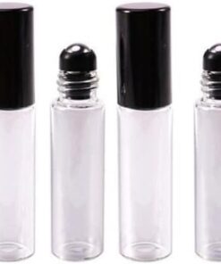 Angoily 10 Pièces Flacon Roll-on de 5ml en Verre et Métal Rechargeable pour Huiles Essentielles et Parfum, Portable Voyager, Outil D'ouverture Pratique