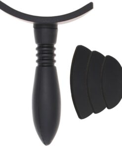 Tampon à Paupières en Silicone 4 Pcs Manche Noir, Applicateur Maquillage Yeux Portable, Tailles L/m/s, Outil Réutilisable pour Fard à Paupières, Accessoires Pratiques pour Usage
