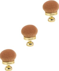 Healeved 3pièces Brosse à Poudrer Multifonctionnelle Fausse Douce Pour Maquillage Pinceau De Blush Pratique Et Élégant Outil Cosmétique Pour Visage Et Voyage
