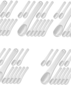 Healeved 50 Pièces Cuillère Cosmétique En Métal Outils Pour Le Visage Pour Les Soins De La Peau Cuillères Cosmétiques Mini Cuillère Masque De Soin Pour Femmes Outils D'Application