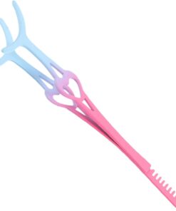Healvian Pince à Cils Métallique avec Peigne Outil Applicateur de Cils Pince à Extensions Résistante Accessoire Maquillage Yeux Élégant et