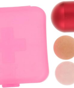 Healeved Mini-rouleau Yeux en Alliage D'aluminium et Pierre Rouge, Outil de Massage Visage Facile à Manipuler pour Nettoyer les Pores et Réduire les Poches Yeux