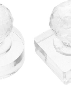 jojofuny Outil de Maquillage Forme Carrée et Ronde Facile à Utiliser en Plastique 2pcs pour Fard à Paupières et Blush pour Réparation et Voyage DIY