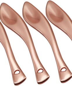 Cuillère Cosmétique pour Crème Visage et Yeux, Métal, Lot de 4 | Application Propre et Texture Fine, Usage pour Lotion et Soin Cosmétique, Format Compact sans Goût