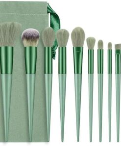 Lot de 13 pinceaux de maquillage avec cordon de serrage et sac de rangement en velours ultra doux pour application cosmétique complète du visage