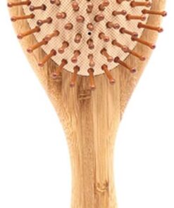 Peigne à Cheveux Rond en Bambou Antistatique pour Usage Quotidien | Massage du Cuir Chevelu, Accessoire de Soins Capillaires, Peigne de Coiffure Multifonction