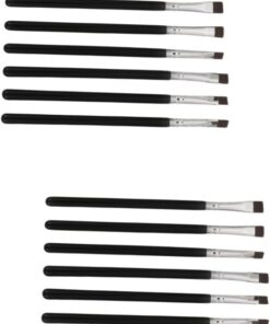 Healeved 12pièces Set De Pinceaux De Maquillage Pour Sourcils Et Eyeliner Outils De Maquillage Pour Ombres à Paupières Et Eyeliner Pratique Et Pour Usage Personnel Ou Salon