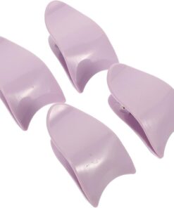 Pince Applicatrice de Faux Cils 4 Pièces en Abs Pourpre | Outil Léger, Adaptée aux Débutantes, pour Femmes aux Ongles Longs, Lot de 4
